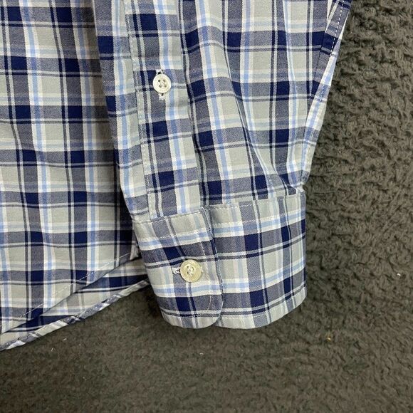Vineyard Vines Shirt Mens Large Blue Plaid Performance Classic Fit Tucker - Picture 6 of 12
